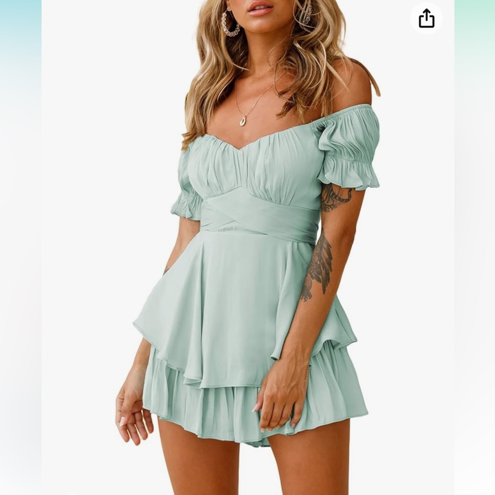 Off shoulder romper